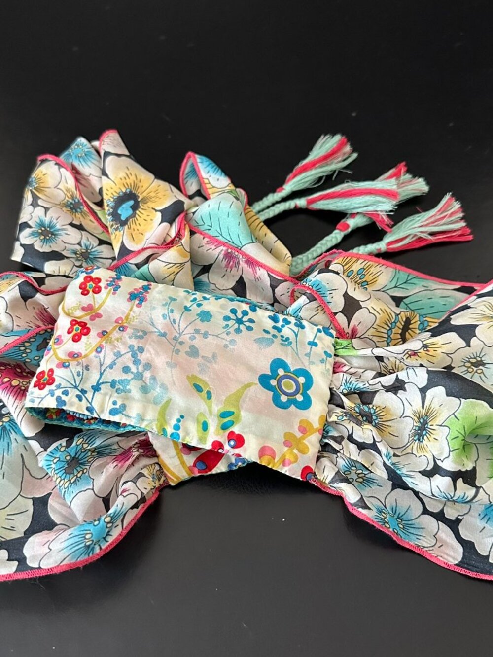 πΊβ¨ Johnny Was Obi Belt Beaded Embroidered Silk Sash Boho Chic Statement β¨πΊ - Picture 11 of 16